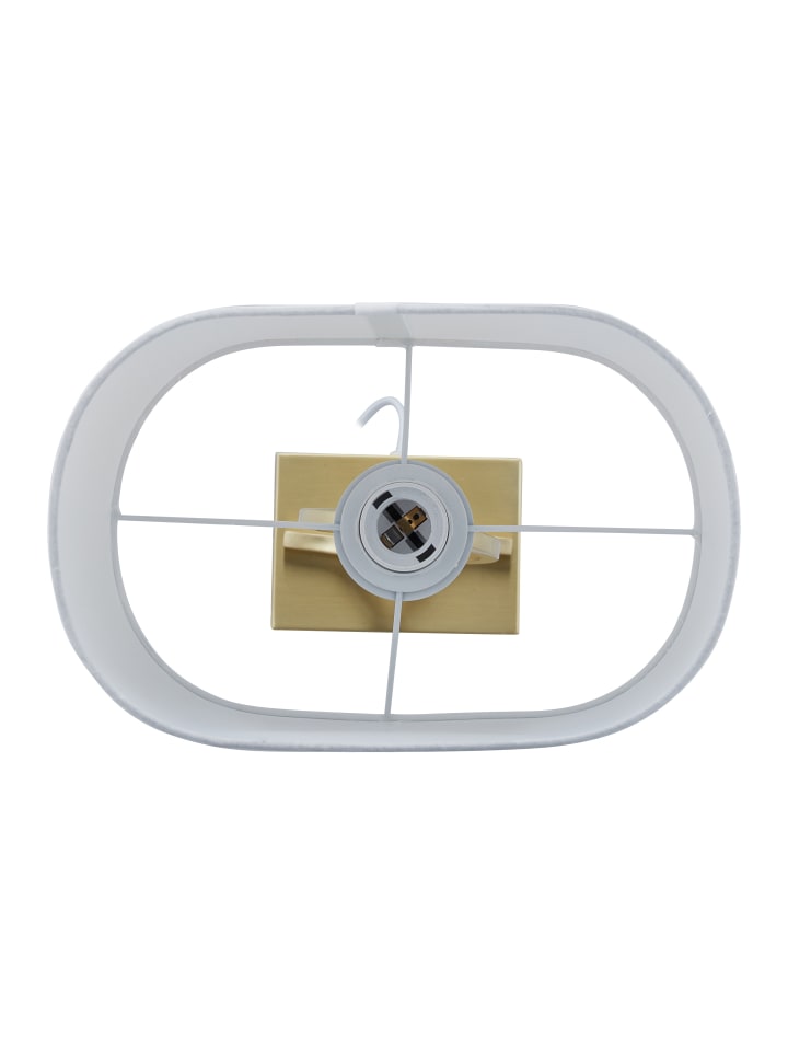 relaxdays Tischlampe in Gold/ Weiß - (B)28 x (H)51 x (T)18 cm günstig kaufen onesize