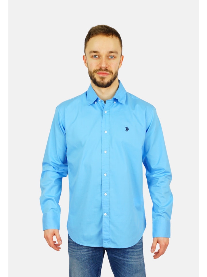U.S. Polo Assn. Hemd in blau günstig kaufen