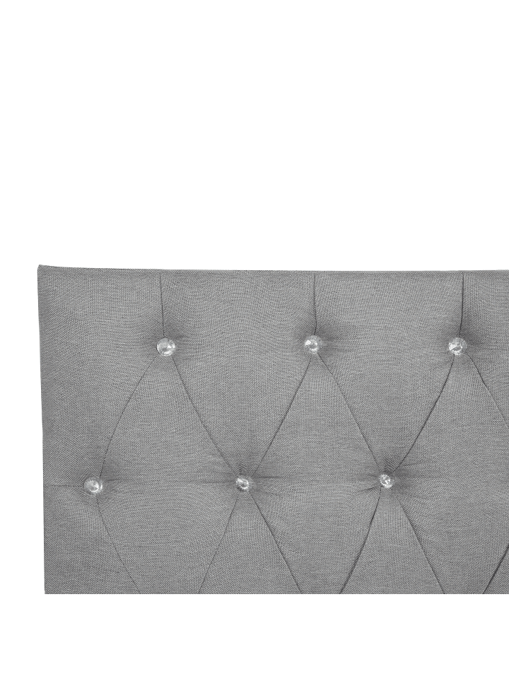 Beliani Boxspring Bett DUCHESS in Grau/Silber - (W) 191 x (H) 112 x (L) 211 cm günstig kaufen onesize