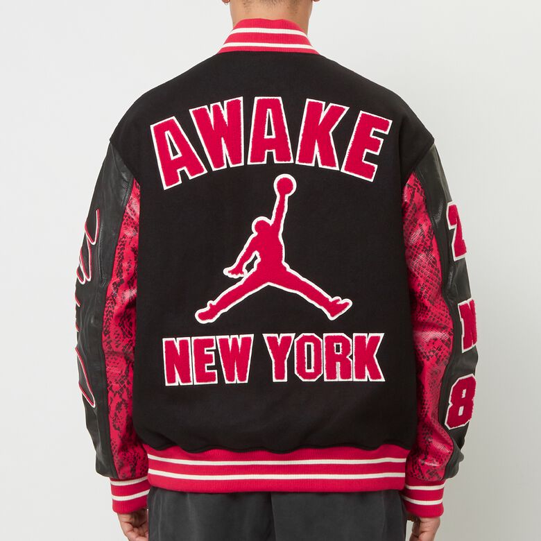 JORDAN x Awake NY Varsity Jacket Black