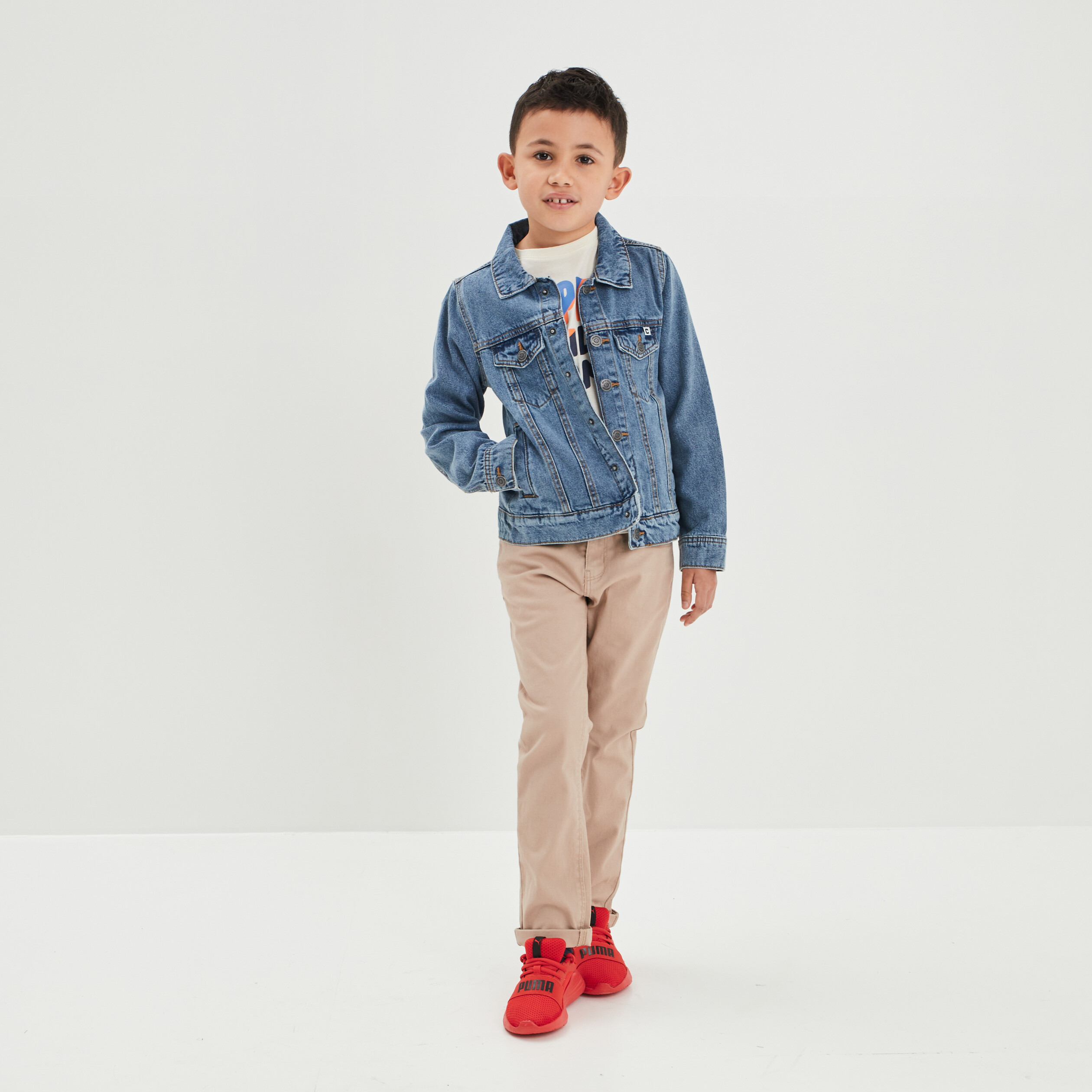 Pantalon regular sable garçon | La Halle