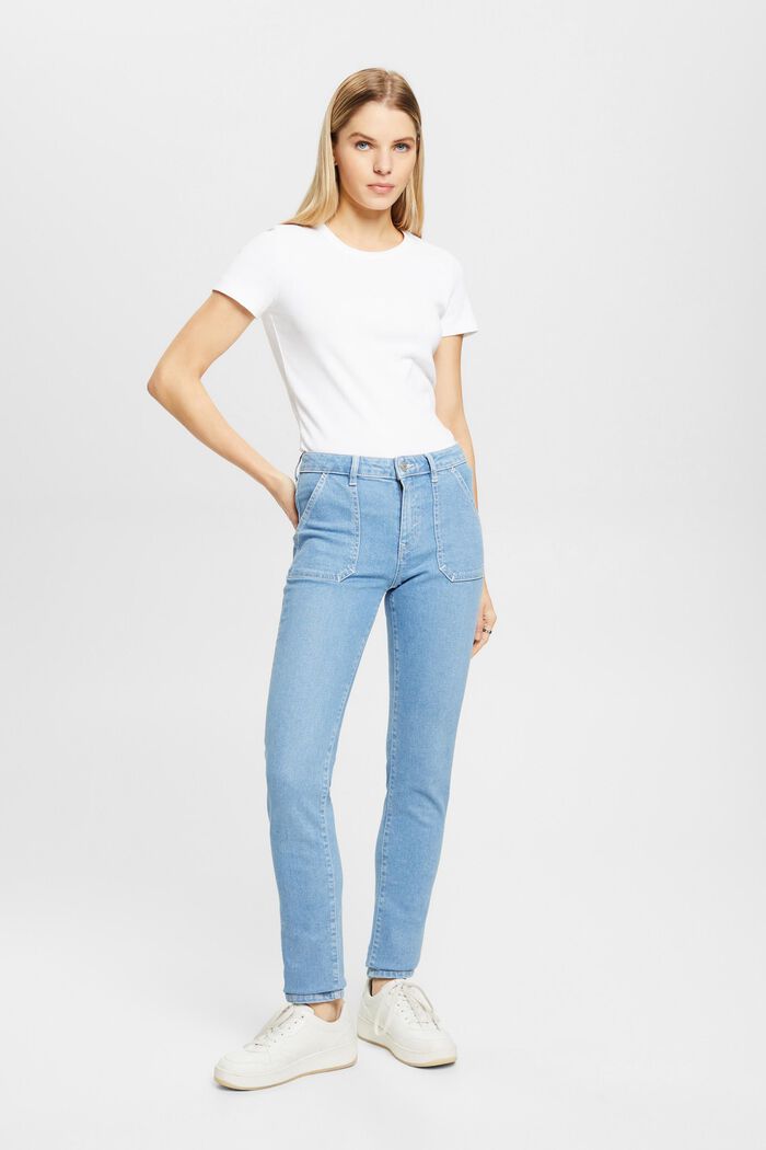 Slim-Fit-Jeans mit mittlerer Bundhöhe