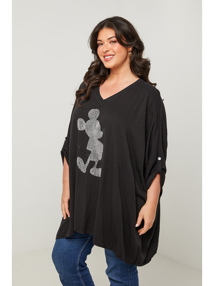 Curvy Lady Tunika in Schwarz günstig kaufen