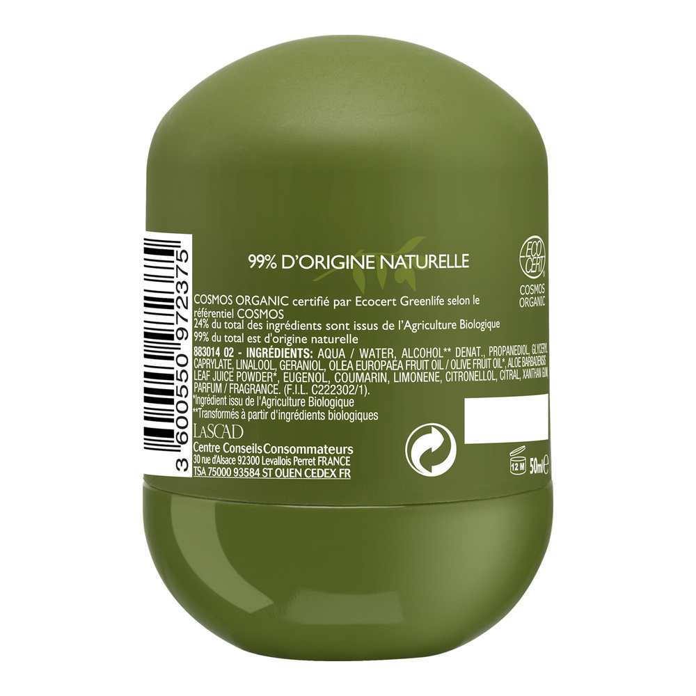 La Provençale Le Déodorant Fraîcheur Senteur Savon deMarseille Déodorant Bille Bio