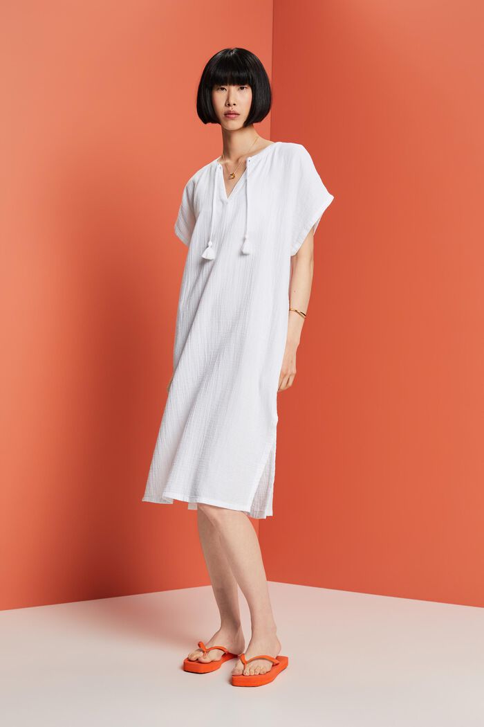 Tunika-Strandkleid, 100% Baumwolle