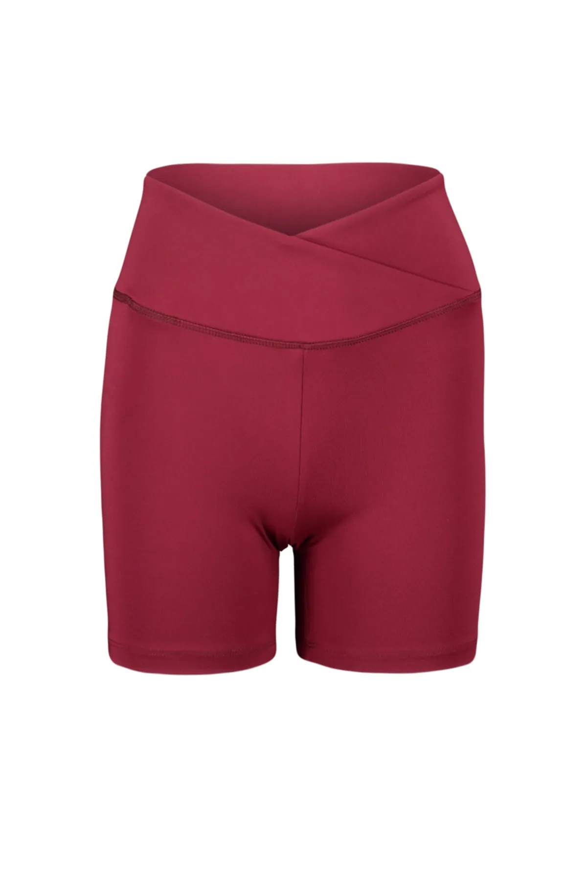 Trendyol Collection  Dark Magenta Restorer Zweireihige Strick-Sportshorts/Kurze Leggings mit Taillendetail TWOSS21SR0714