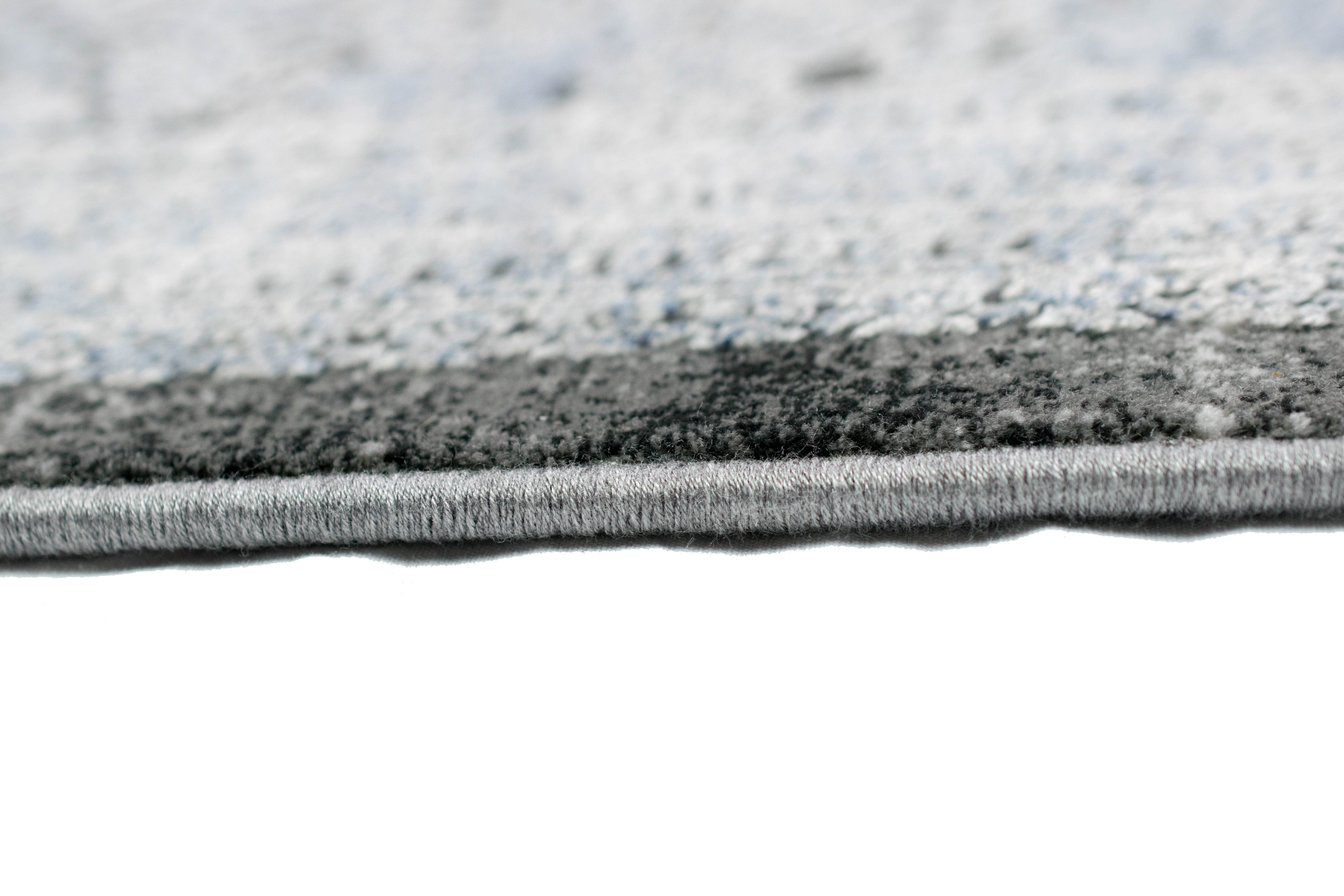 Wollteppich Wollteppich hochwertiger Teppich klassisch mit Ornamenten aus Naturfasern in grau, Teppich-Traum, rechteckig, Höhe: 7 mm, Wollteppich