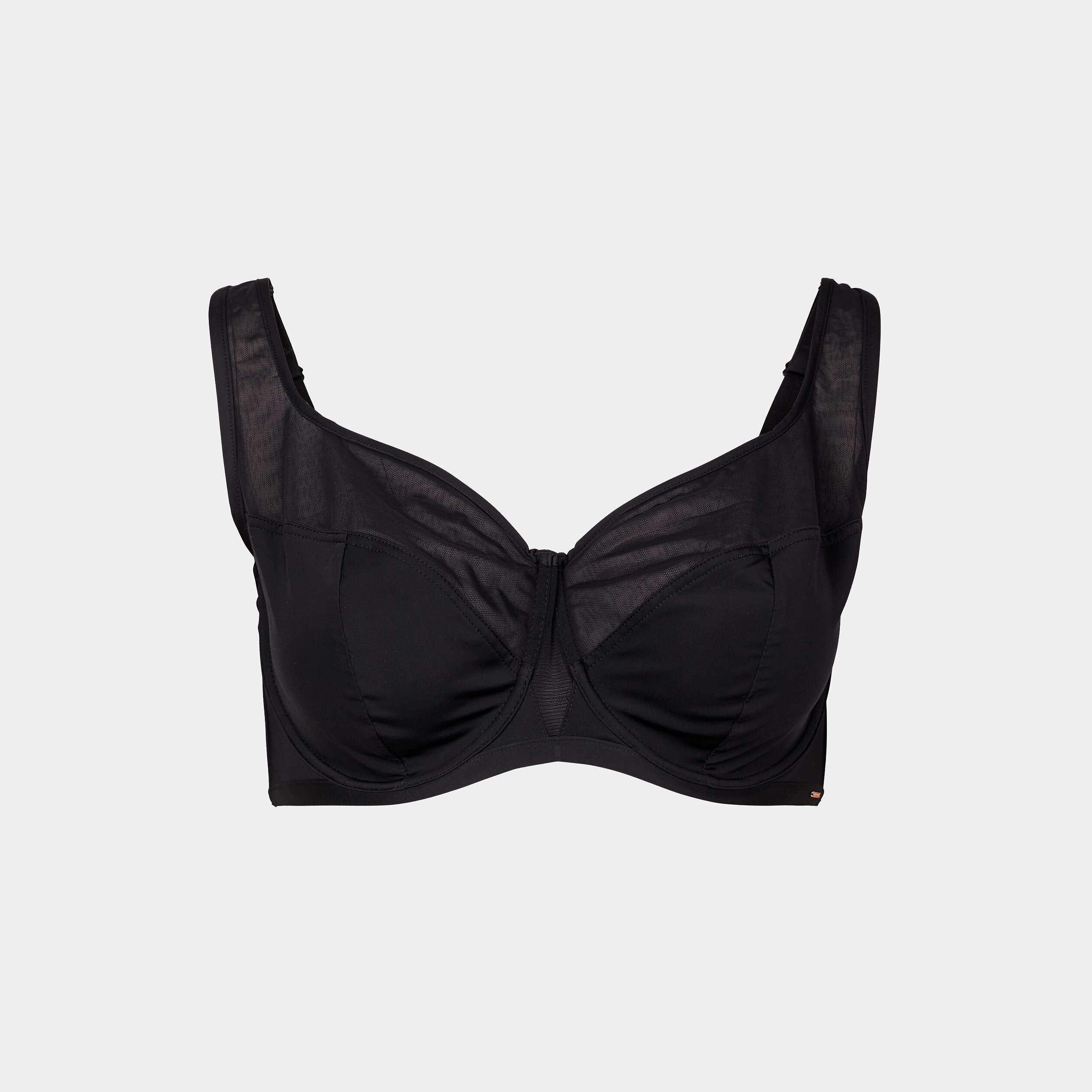 Soutien-gorge corbeille microfibre Izold noir femme grande taille | La Halle