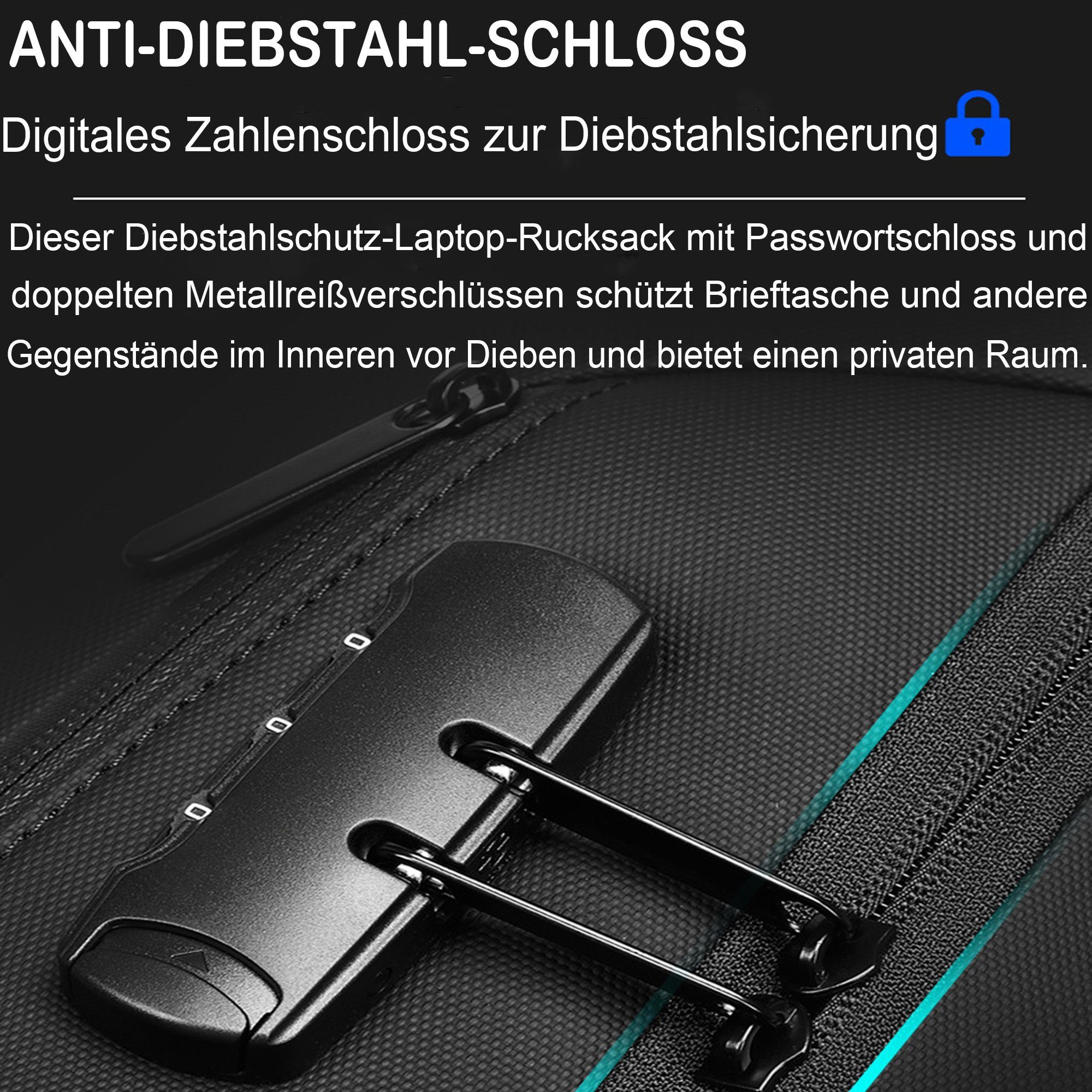 Mutoy Notebook-Rucksack Rucksack Herren,Großer Laptop Rucksack 17 Zoll,Schulrucksack (Großer Laptop Rucksack 17 Zoll, Schulrucksack Laptoptasche mit USB Ladeanschluss,Anti Diebstahl,Business,Arbeit,Reisen), Rucksack für Teenager Notebook College,Herr