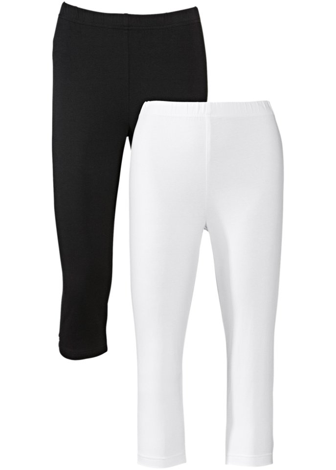 Stretch-Capri-Leggings (2er Pack)