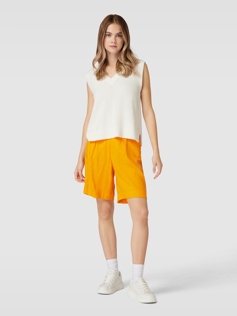 Bermudas mit französischen Eingrifftaschen in orange