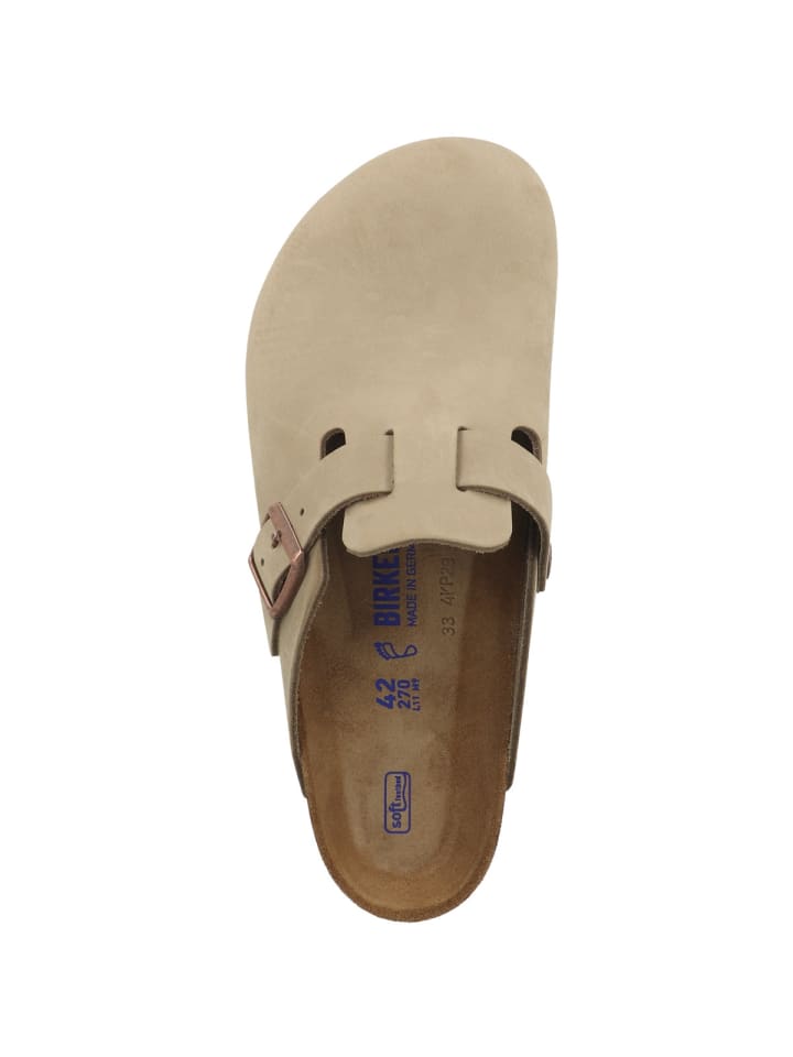 Birkenstock Clogs Boston SFB geöltes Naturleder Weichbettung normal in hellbraun günstig kaufen 47
