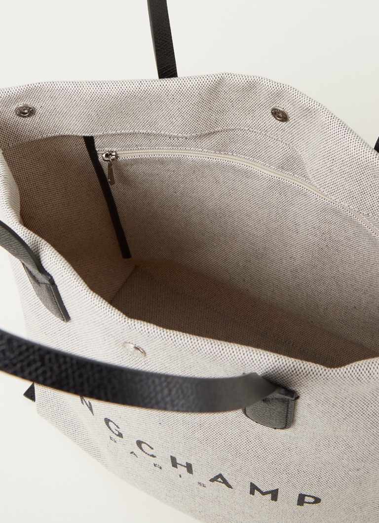 Μεγάλη τσάντα αγορών Longchamp Roseau με λογότυπο και δερμάτινες λεπτομέρειες