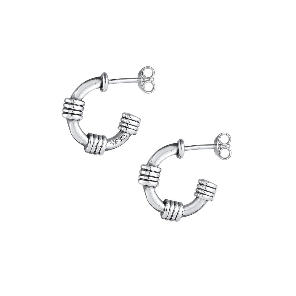 KUZZOI KUZZOI Boucles d'Oreilles Prise pour homme Creolen Vintage en argent sterling 925 Boucles d'oreilles