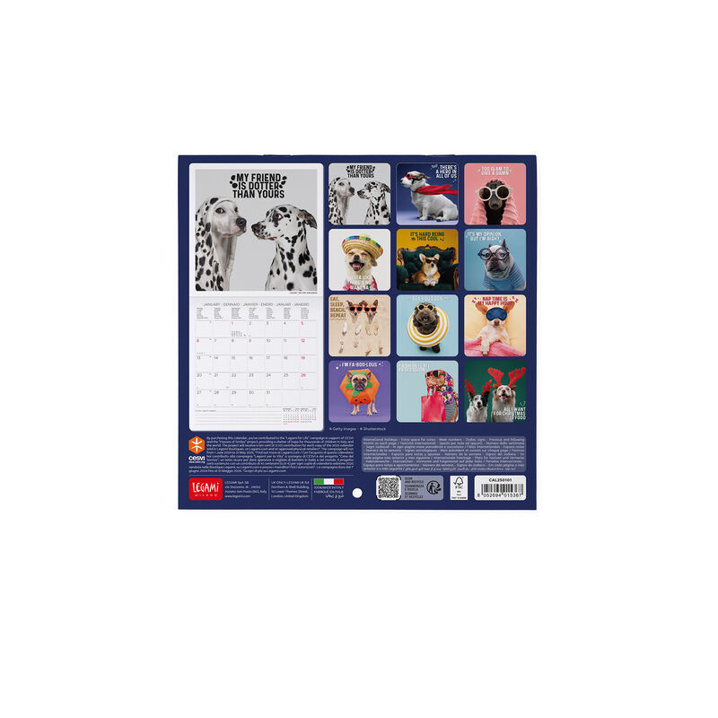 Calendario de pared 2025 - 18 x 18 cm