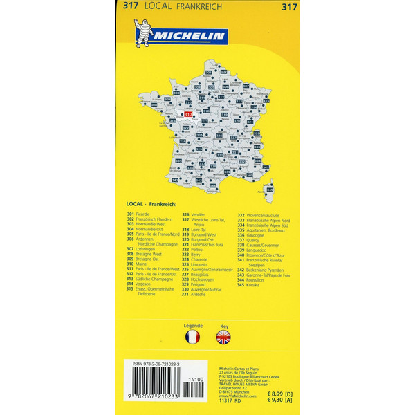 Michelin Westliches Loiretal - Anjou - Straßenkarte