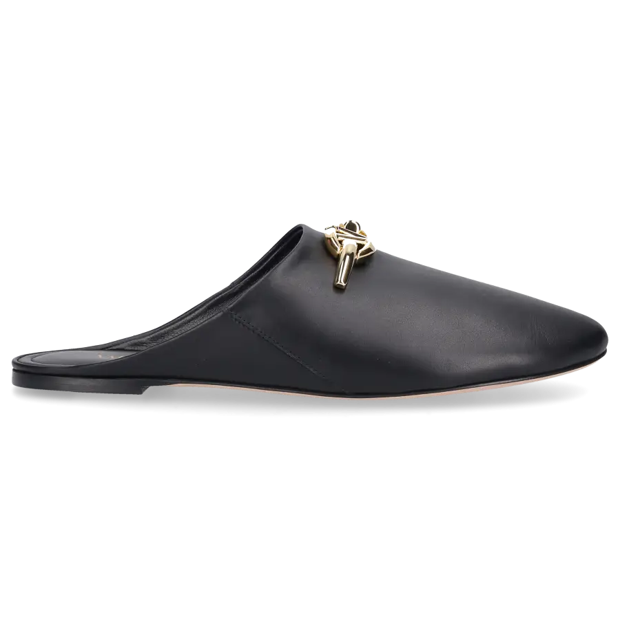 Valentino Garavani - Pantoletten VLOGO Nappaleder - schwarz