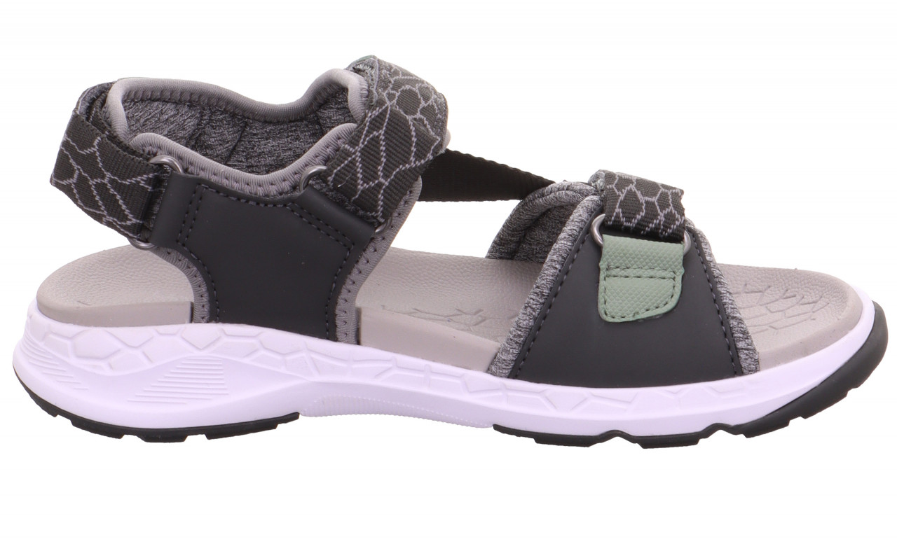CRISS CROSS - Grau Sandale mit Klettverschluss