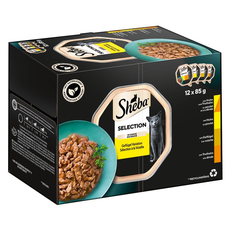 Sparpaket Sheba Varietäten Schälchen 96 x 85 g zu