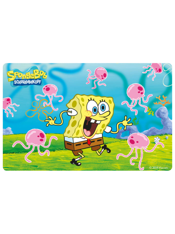 SpongeBob Spongebob Schwammkopf Brotdose Quallen Jellyfish Lunchbox Trennwand in blau günstig kaufen onesize