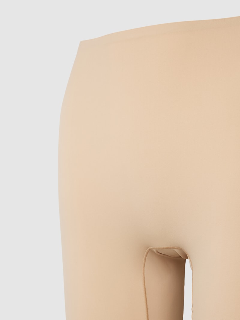 Pants mit Label-Detail und Shape-Effekt in beige