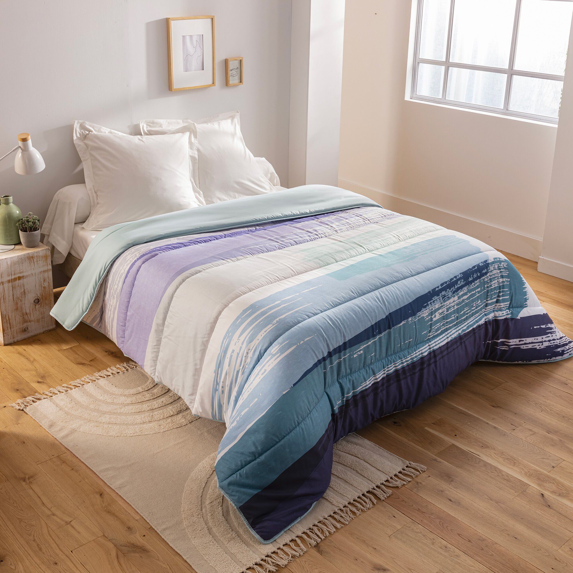 Couette microfibre imprimée Pastel 400g/m2