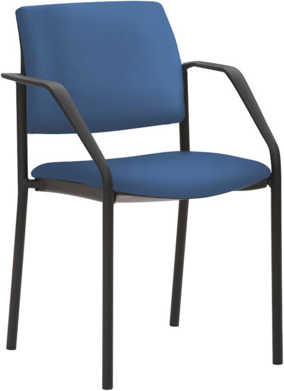 mayer sitzmöbel Stapelstuhl Stoff Feststehend Blau 2518 590 x 560 x 830 mm 2 Stück