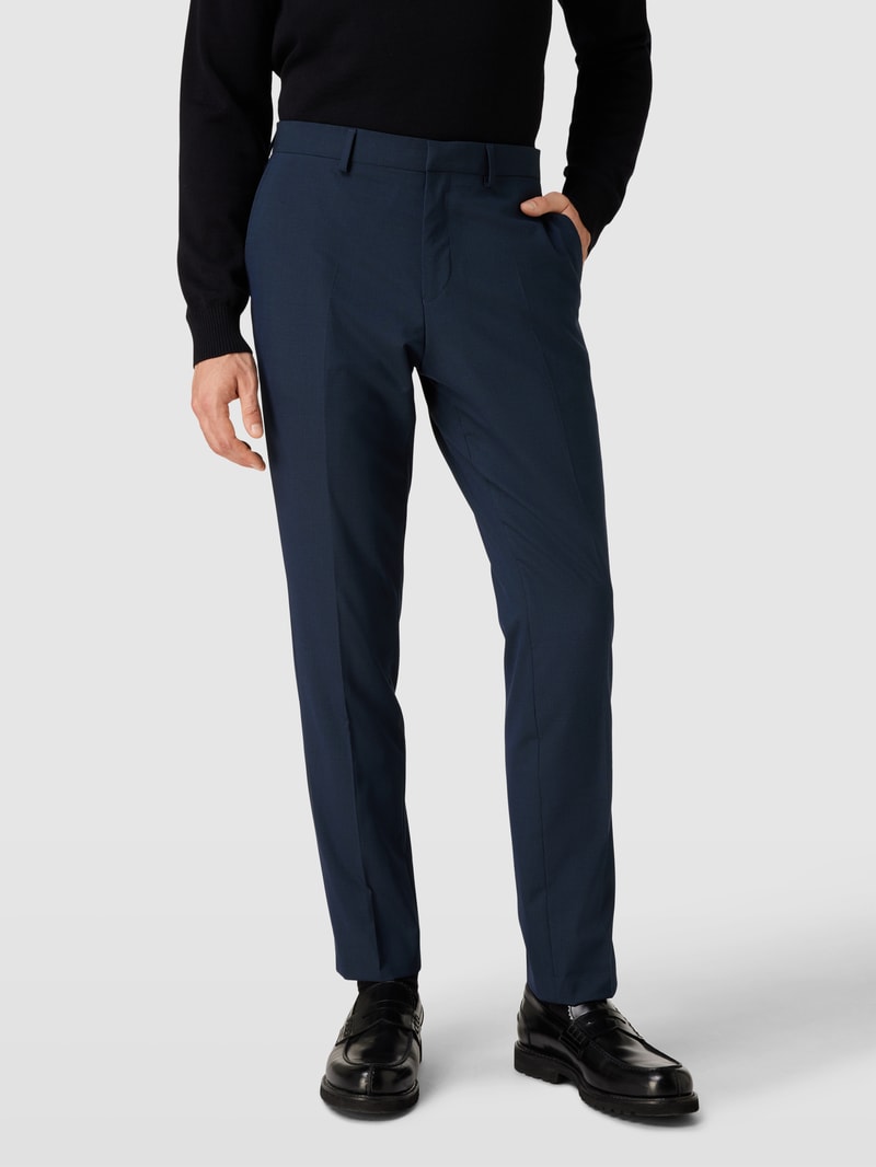 Anzug-Hose mit Webmuster in marineblau