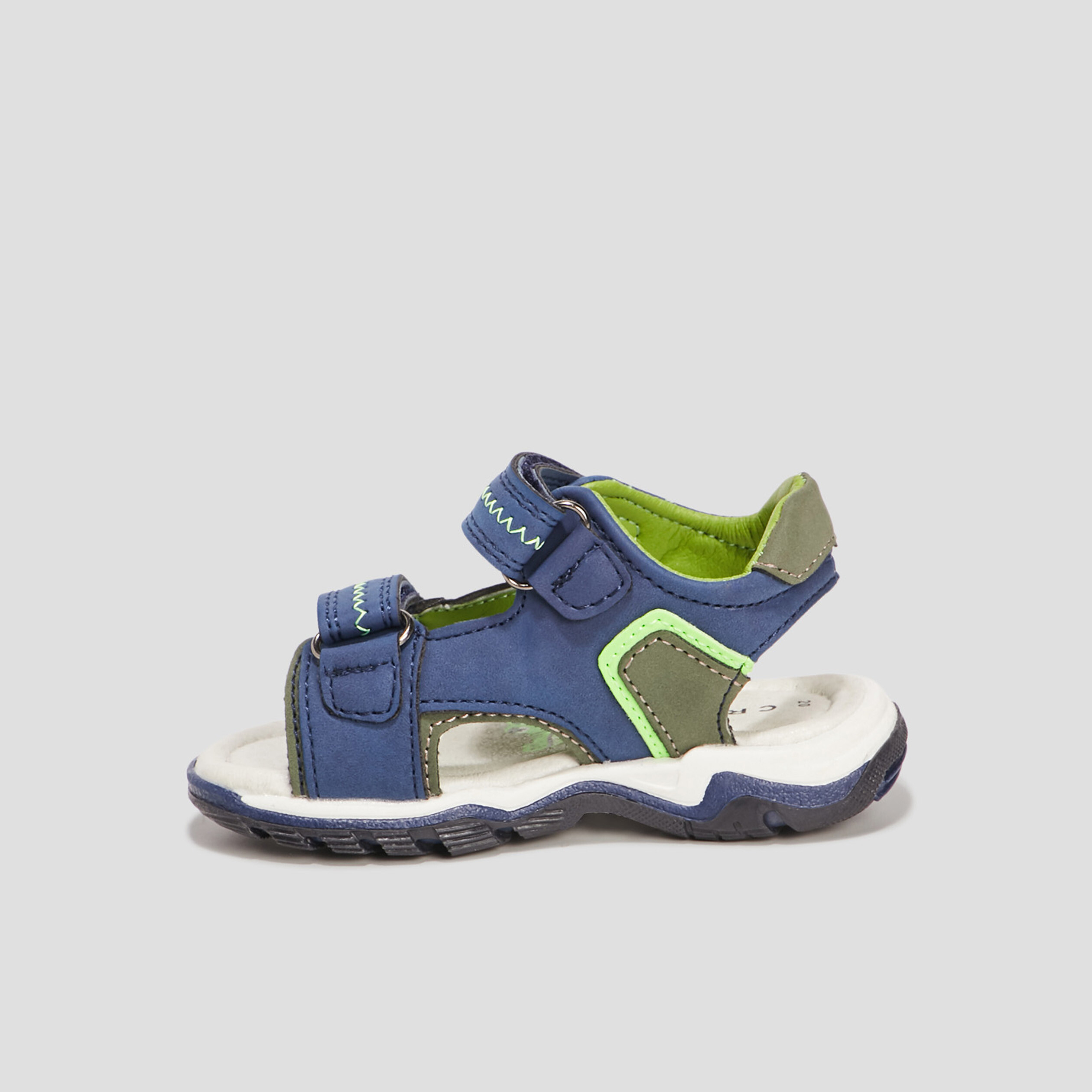 Sandales à scratchs Creeks bleu marine bébé garçon | La Halle