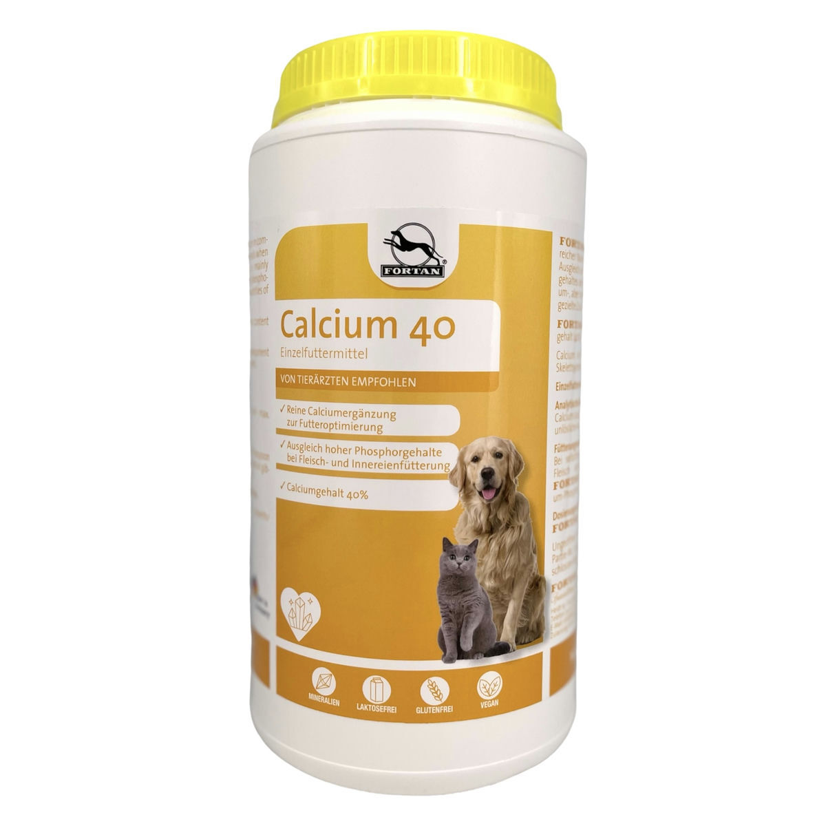 Fortan Ergänzungsfutter & Aufzucht Fortan Calcium 40 Pulver BARF Zusatz 1 kg