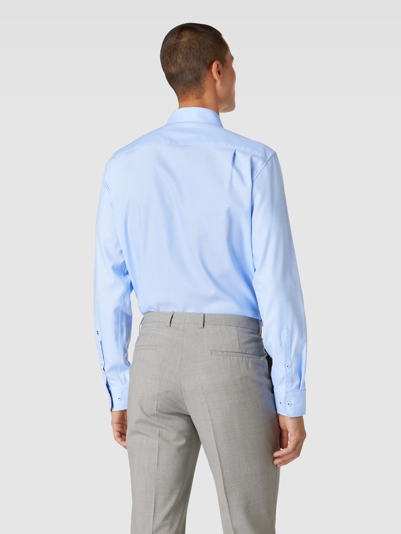 Regular Fit Business-Hemd mit Brusttasche in bleu