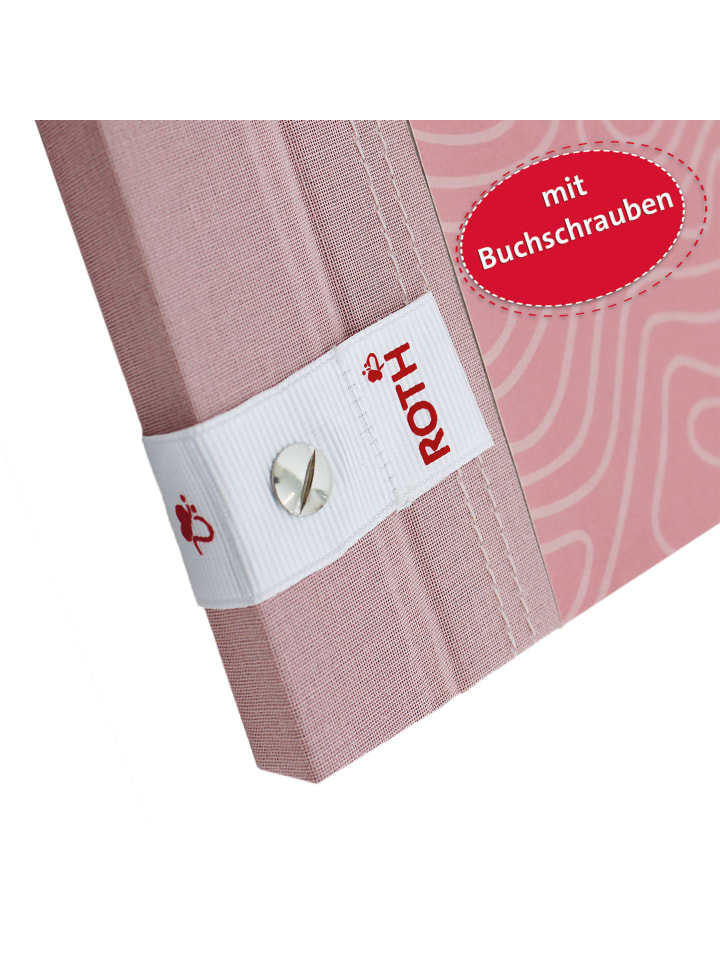 ROTH Zeugnismappe Pattern mit Buchschrauben - Dusty Rose in Rosa günstig kaufen onesize