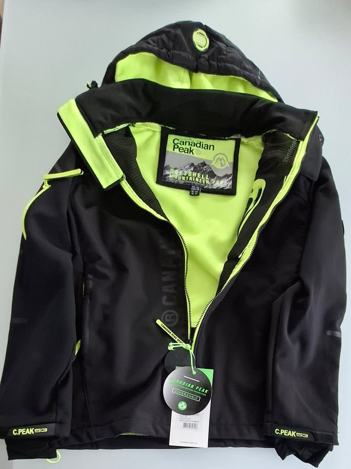 Canadian Peak Softshelljacke in Schwarz günstig kaufen XXL