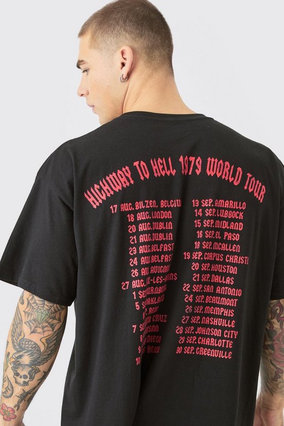 Oversize T-Shirt mit Acdc Tour Print