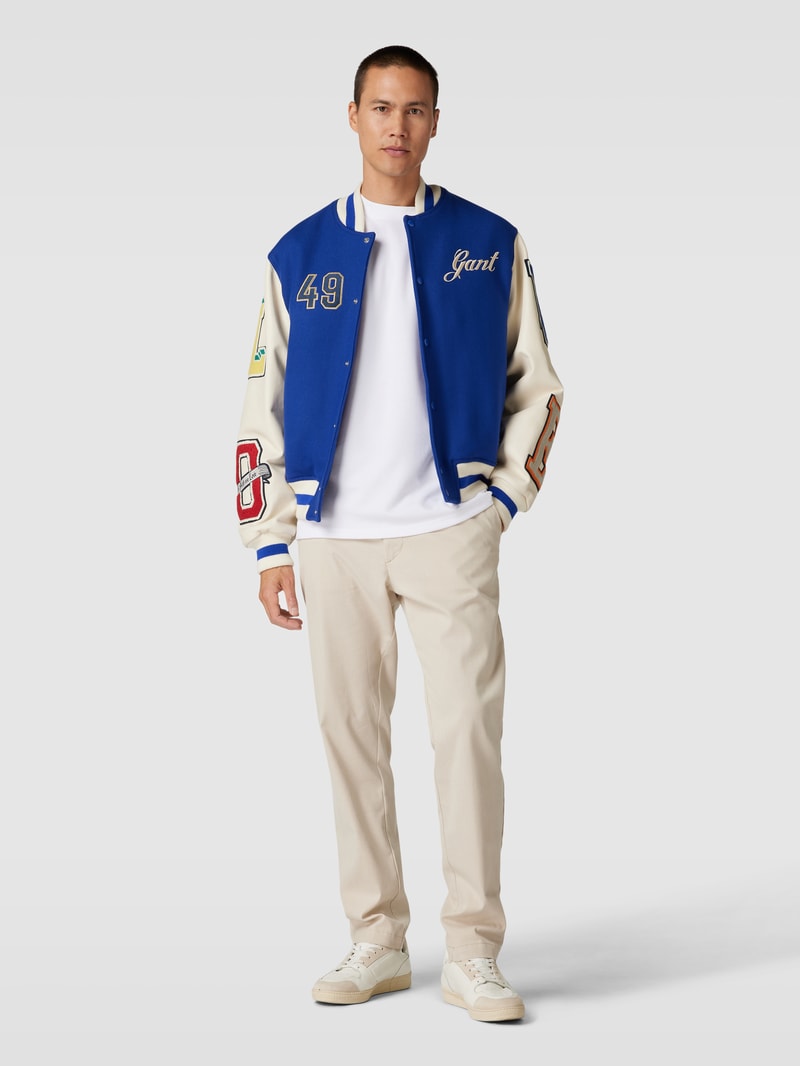 Wolljacke mit Knopfleiste Modell 'PRIDE' in royalblau