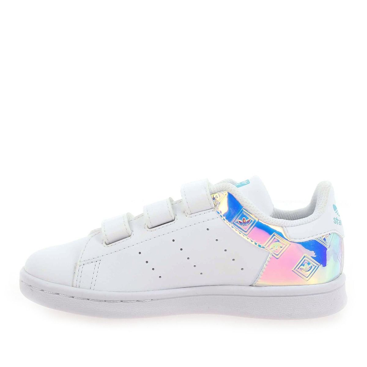 Adidas Originals  STAN SMITH METAL VELCRO H21 - Blanc Multi