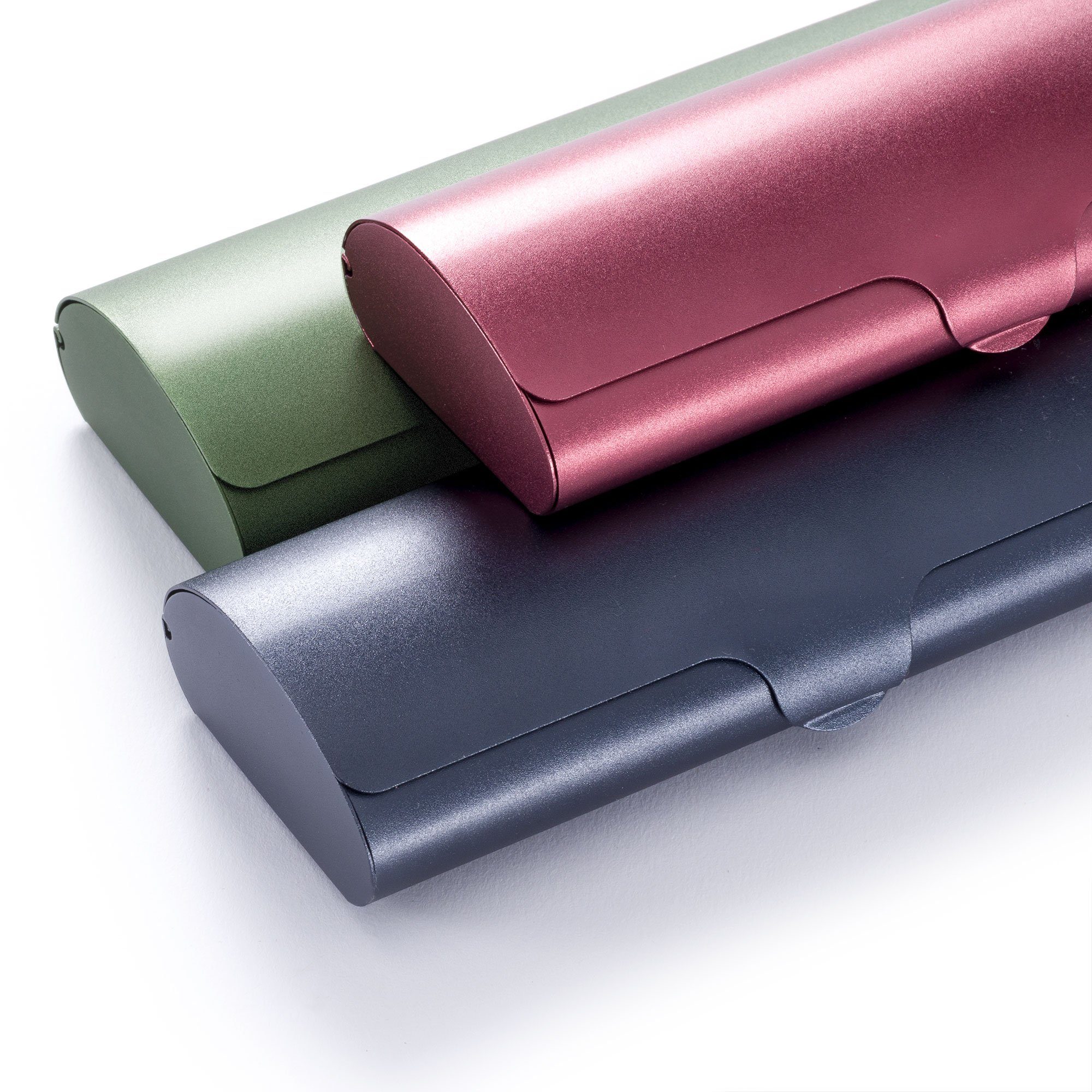 FEFI Brillenetui Leichtes Aluminium Brillenetui in Metallic-Lackierung, inklusive Mikrofasertuch