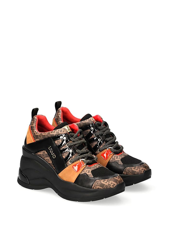 Liu Jo Sneakers in Schwarz/ Orange günstig kaufen 36