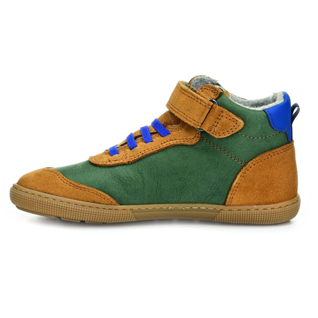 Koel4kids Devo Tex Print Merin Olive Winterbarfussschuhe