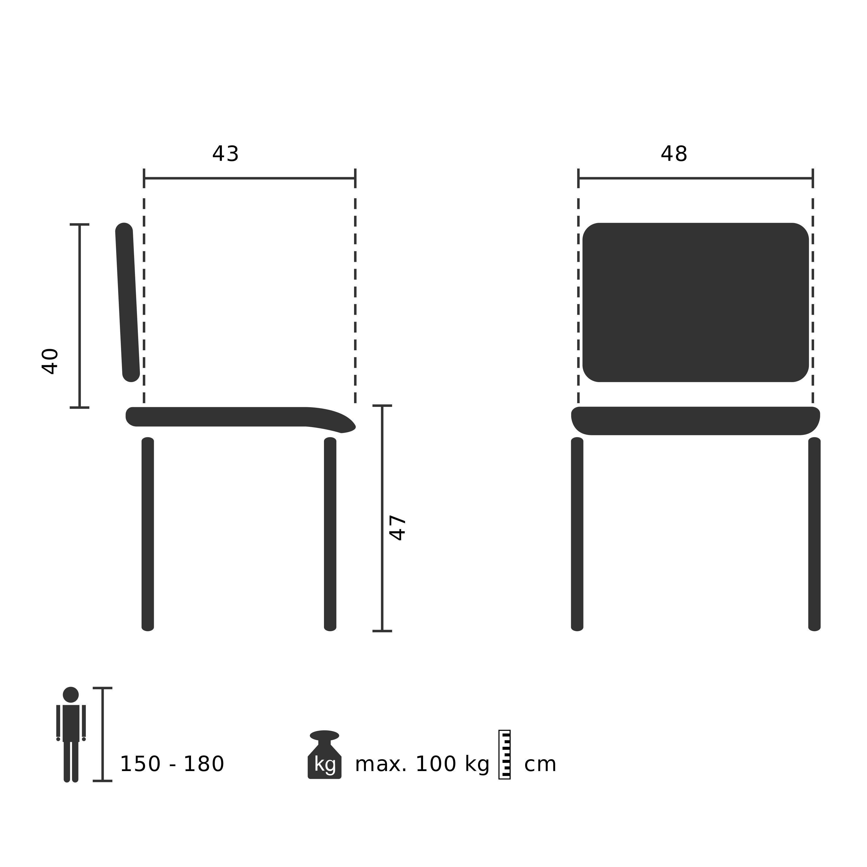 hjh OFFICE Schalenstuhl Schalenstuhl 4er Pack SCANDI P Kunststoff (4er Set), Esszimmerstuhl, Stuhl im skandinavischen Design, PU Sitzkissen