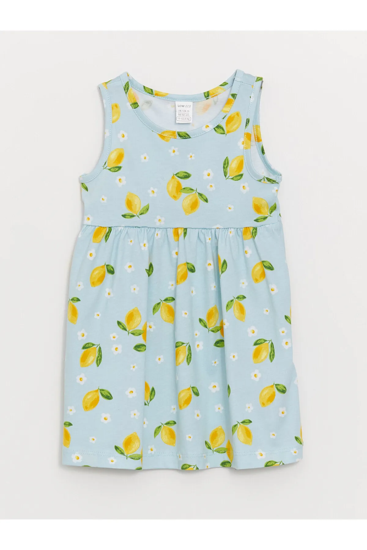 LC Waikiki  Gemustertes Babymädchenkleid mit Rundhalsausschnitt