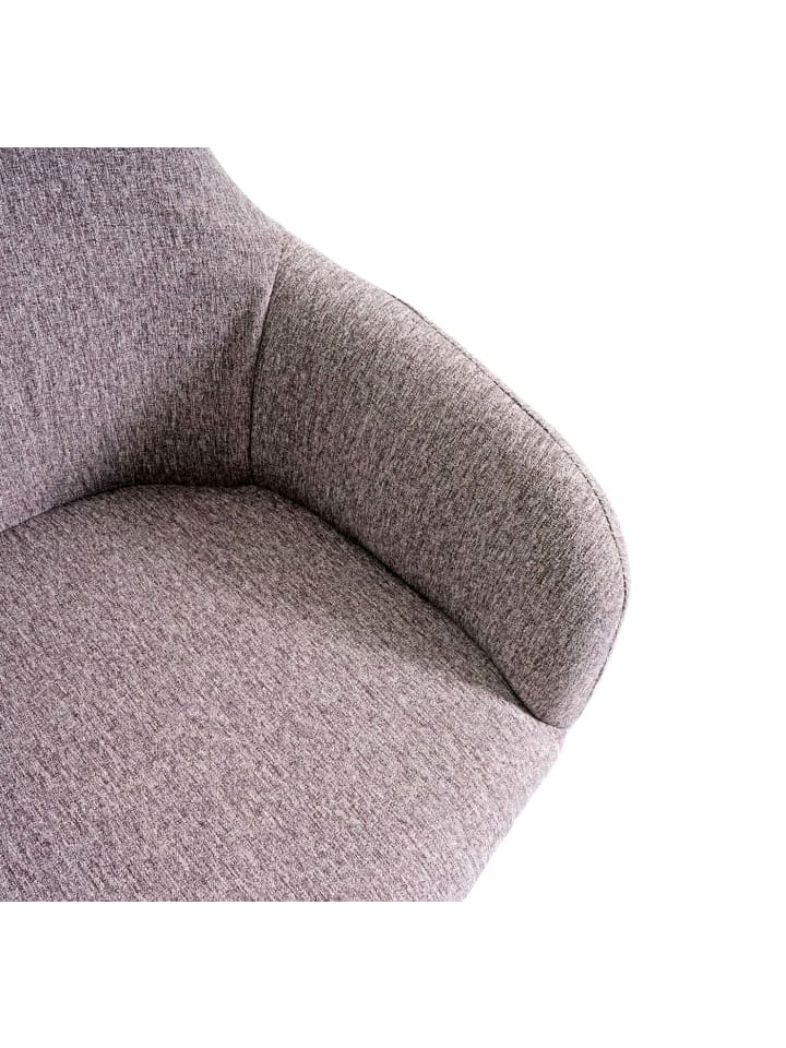MCW 6er-Set Retro Esszimmerstuhl F18, Stoff/Textil grau, schwarze Beine günstig kaufen onesize