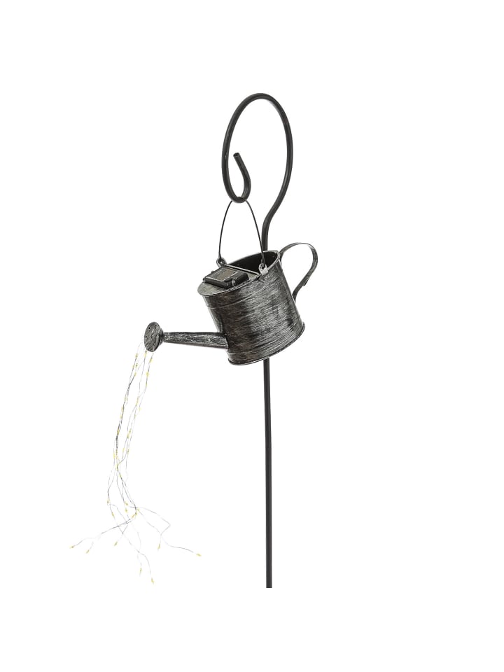 MARELIDA LED Solar Gießkanne mit Wasserfalleffekt H: 90cm in silber günstig kaufen onesize