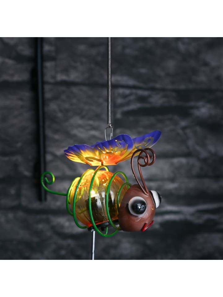 MARELIDA LED Solar Schmetterling Gartenfigur hängend in gelb günstig kaufen onesize