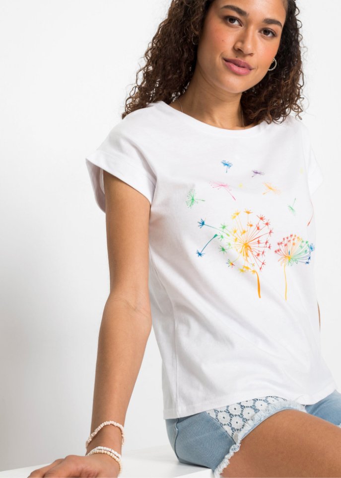 T-Shirt mit floralem Print
