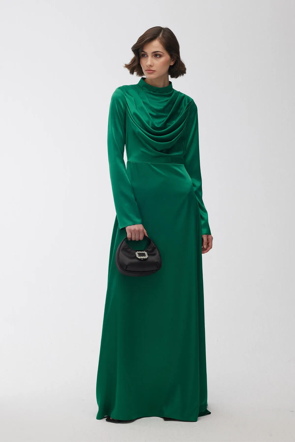 Manuka  Violettes Degaje Abendkleid Smaragd