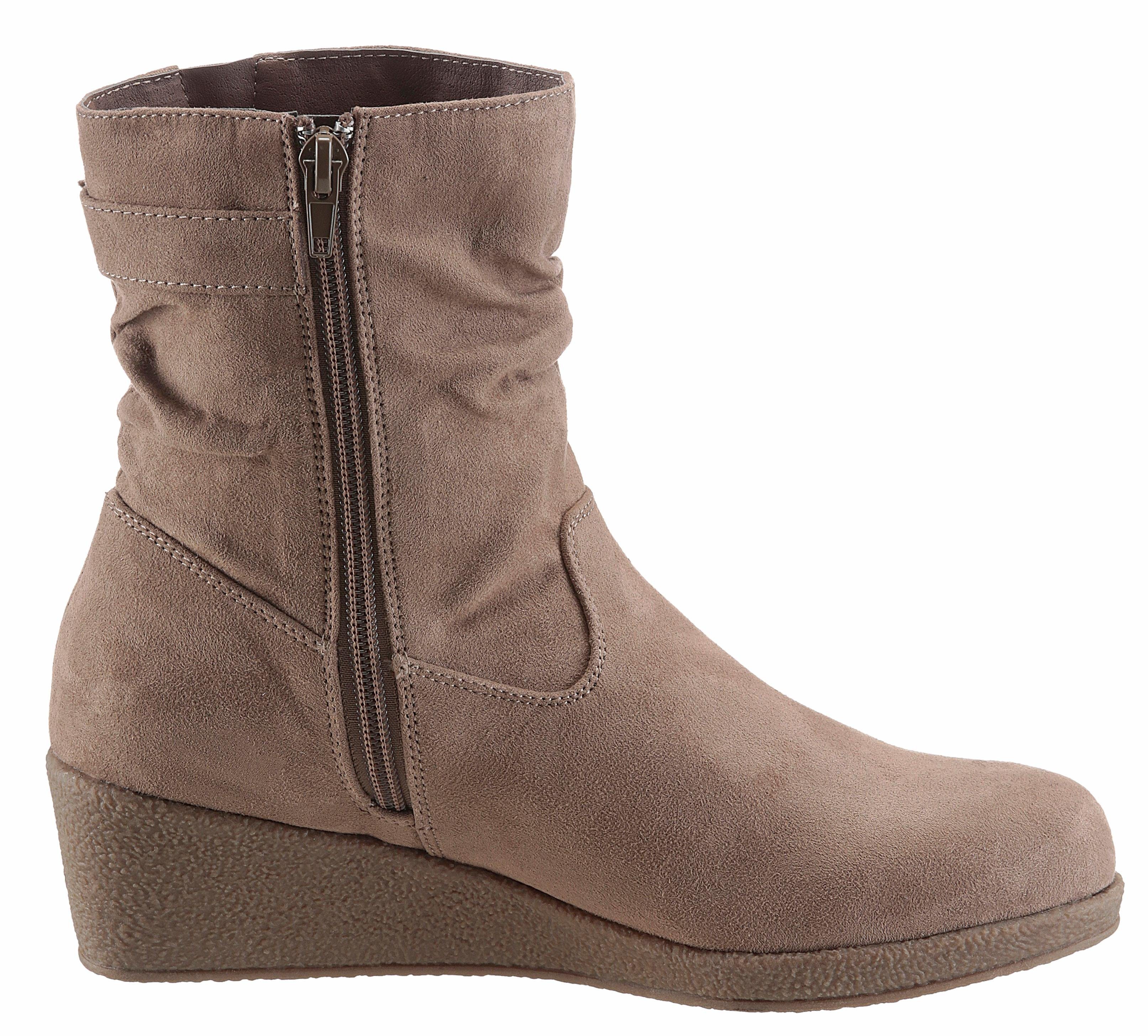 CITY WALK Stiefelette mit Raffungen am slouchy Schaft