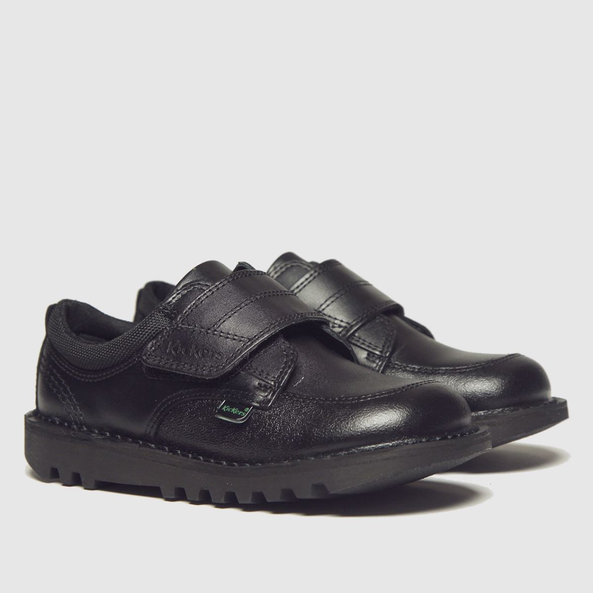 Kickers svarta scuff lo pojkar småbarnsskor