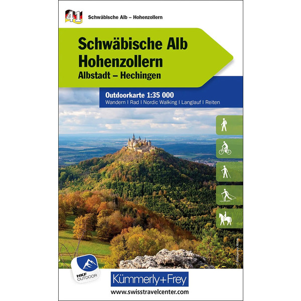 SCHWÄBISCHE ALB - HOHENZOLLERN NR. 41 OUTDOORKARTE - Wanderkarte