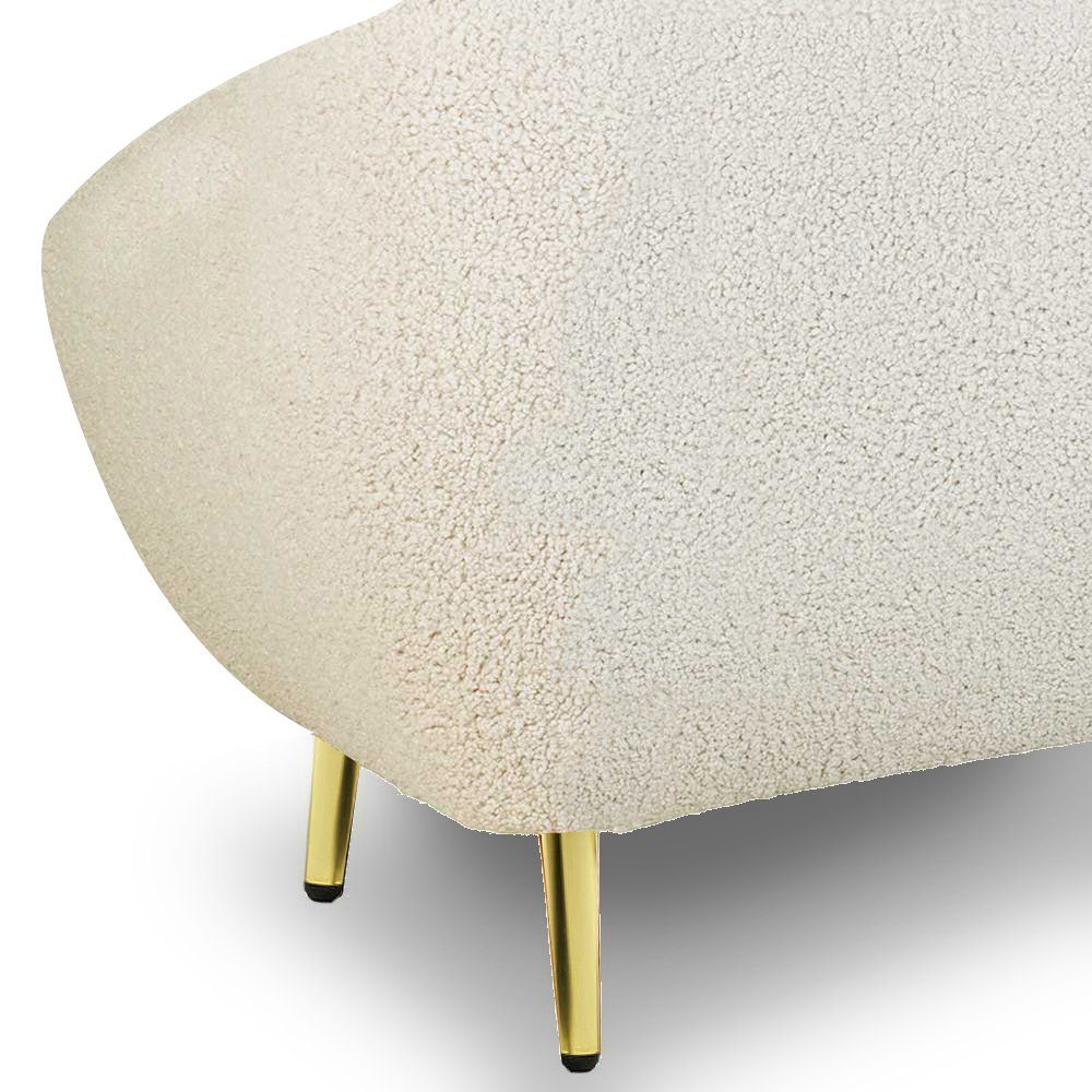 DM-Handel Sofa 3-er Sitz Design Sofa Plushsofa, Loungsofa Sitzmöbel Couch Creme 206x78x70 1 Teile, Plüsch-Couch